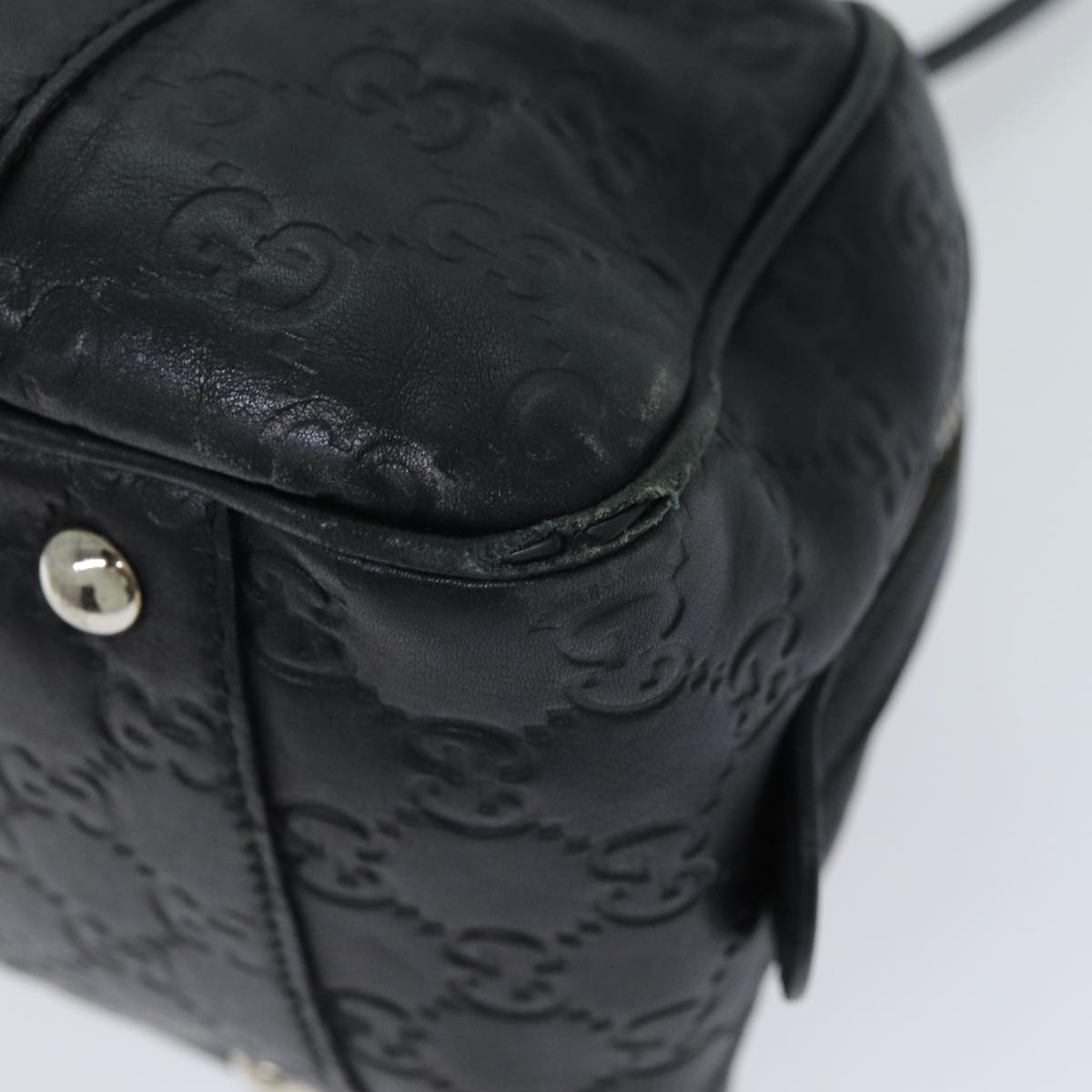 GUCCI GG Canvas Guccissima Shoulder Bag Black 232958 78490