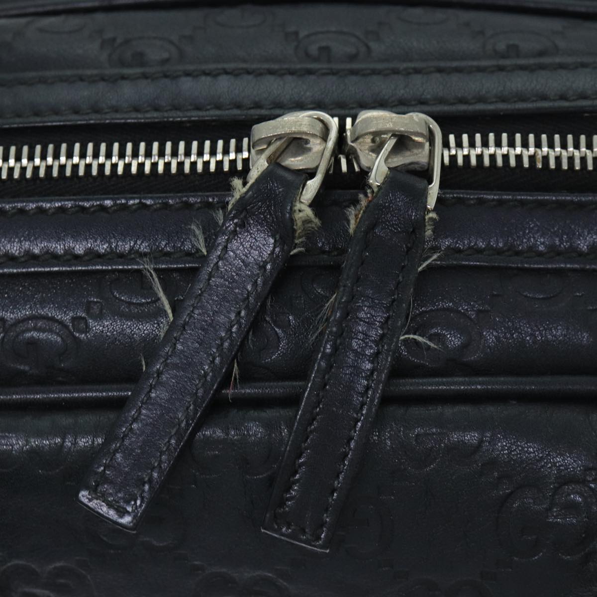 GUCCI GG Canvas Guccissima Shoulder Bag Black 232958 78490