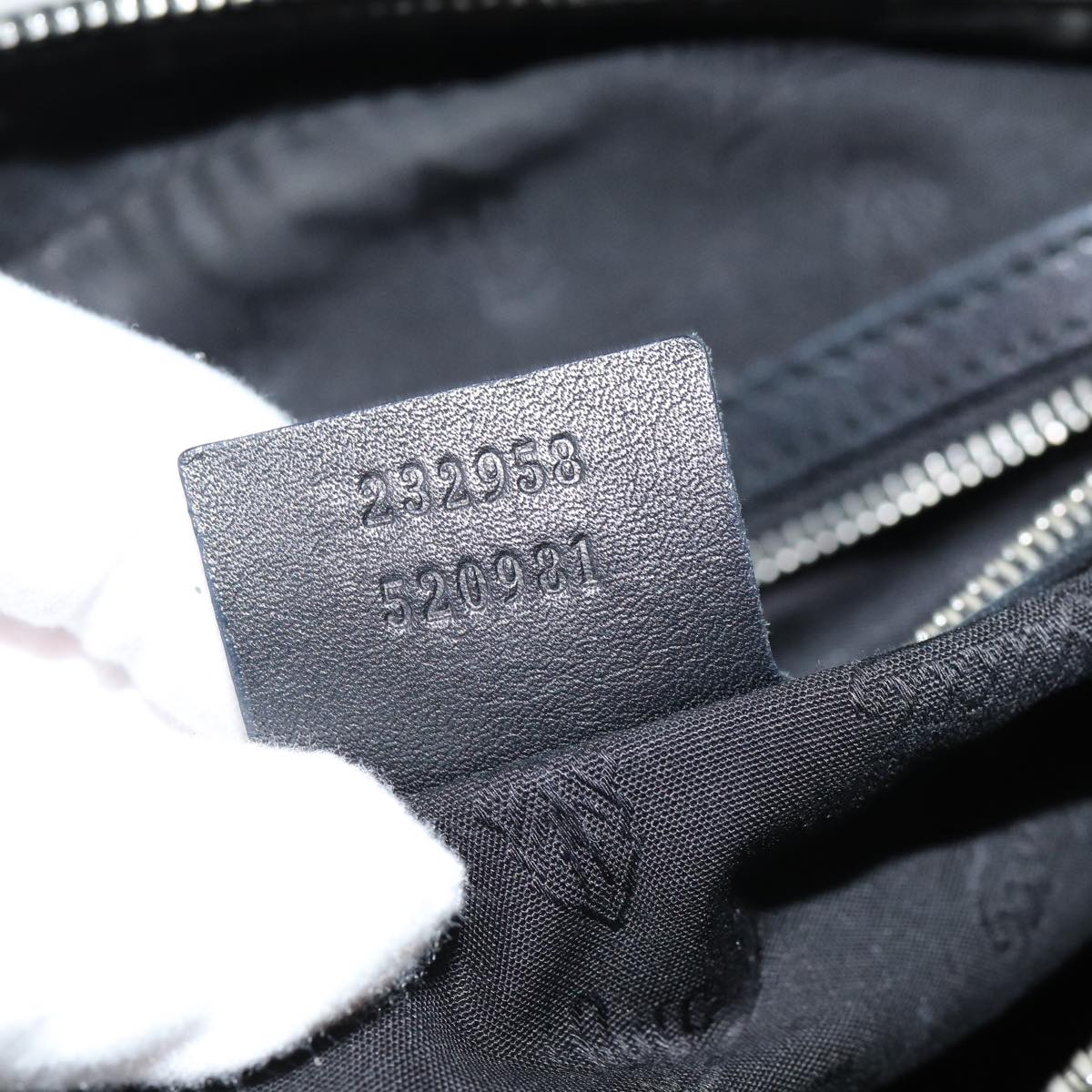 GUCCI GG Canvas Guccissima Shoulder Bag Black 232958 78490