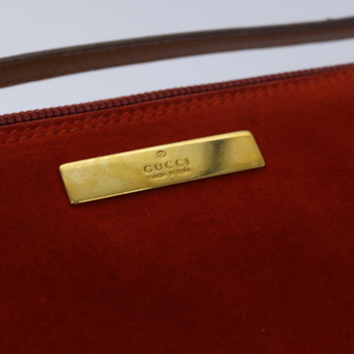GUCCI Accessory Pouch Suede Orange 039 1103 78514