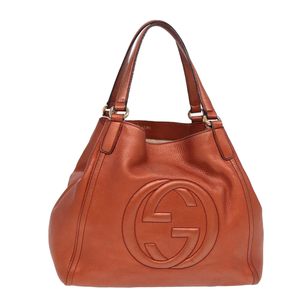 GUCCI Soho Hand Bag Leather Brown 282309 78528