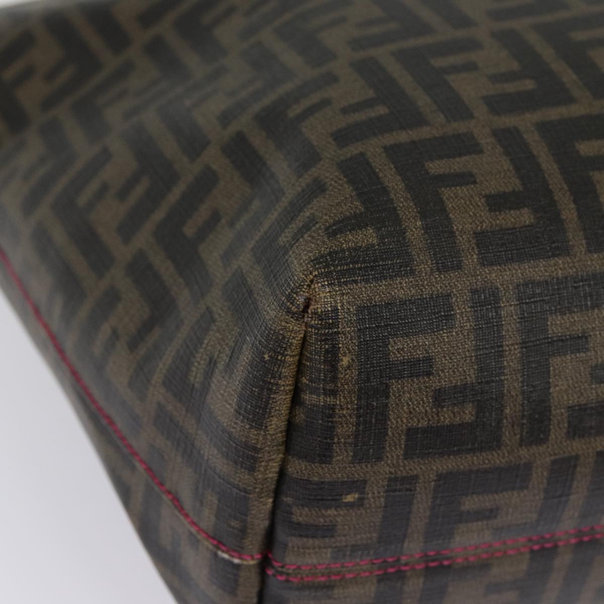 FENDI Zucca Canvas Tote Bag Brown Gold 78561