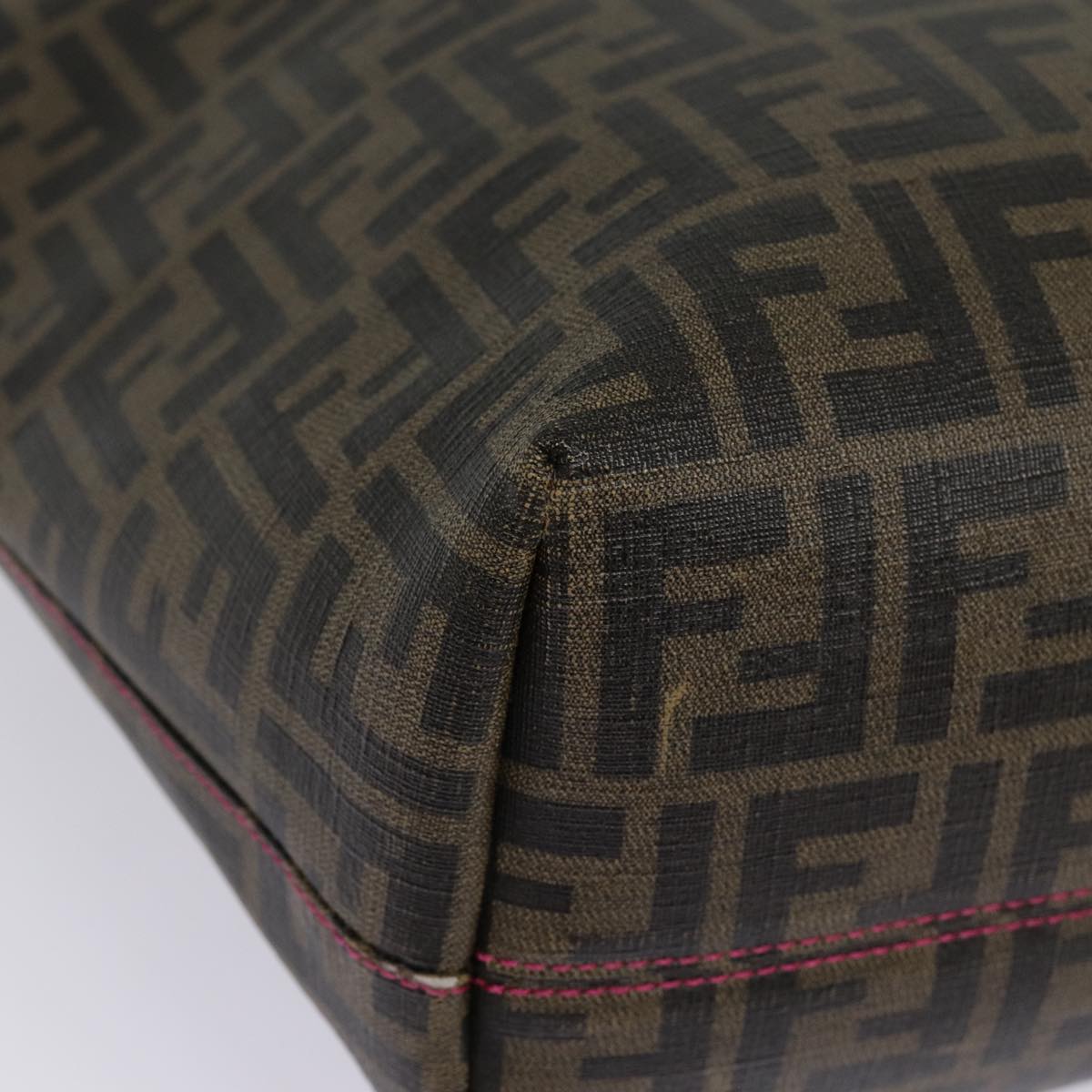 FENDI Zucca Canvas Tote Bag Brown Gold 78561