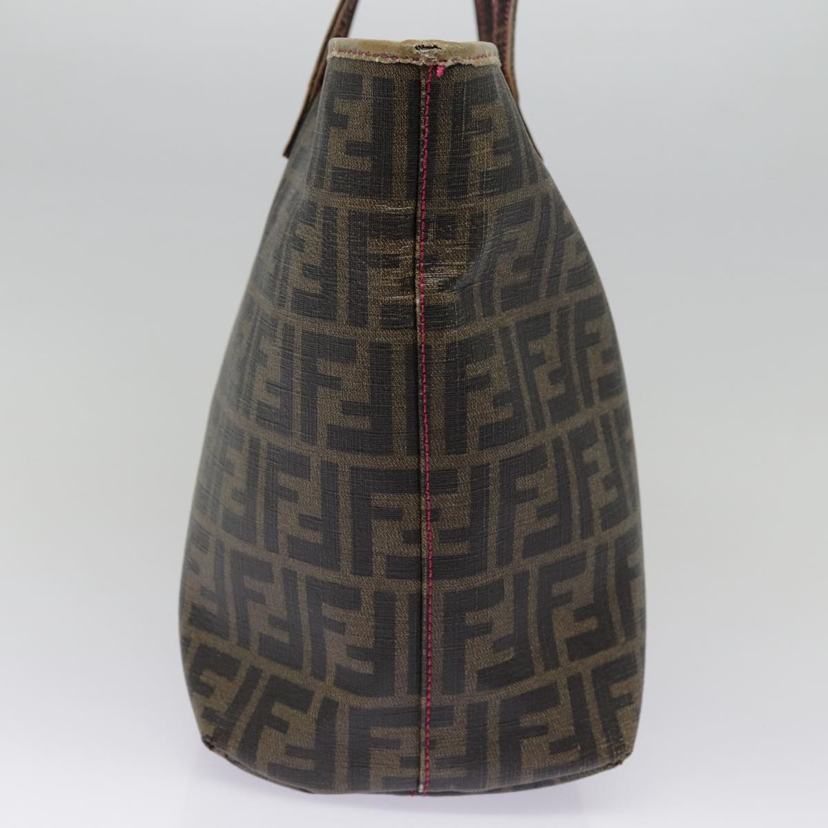 FENDI Zucca Canvas Tote Bag Brown Gold 78561
