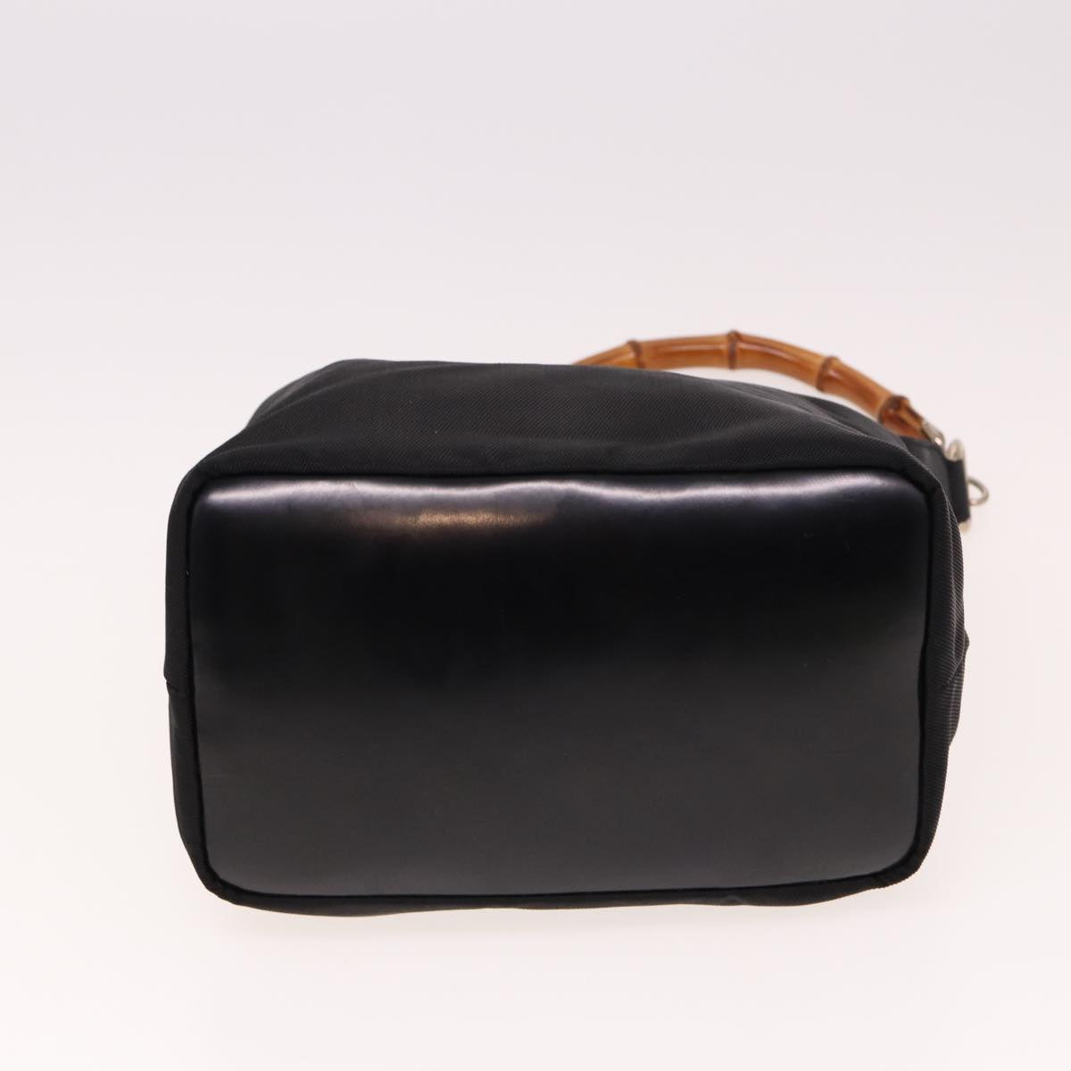 GUCCI Bamboo Hand Bag Nylon Black 000 2058 0531 5 78631