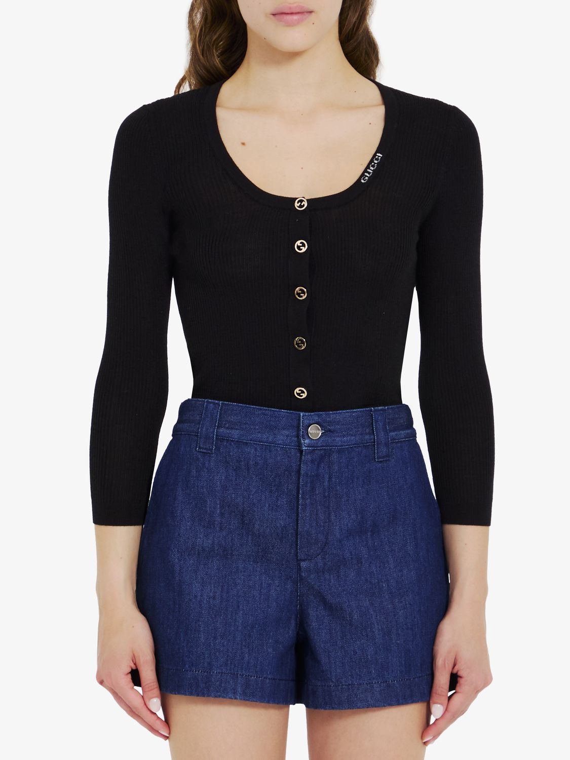 GUCCI Luxury Wool and Silk Cardigan in Regular Fit