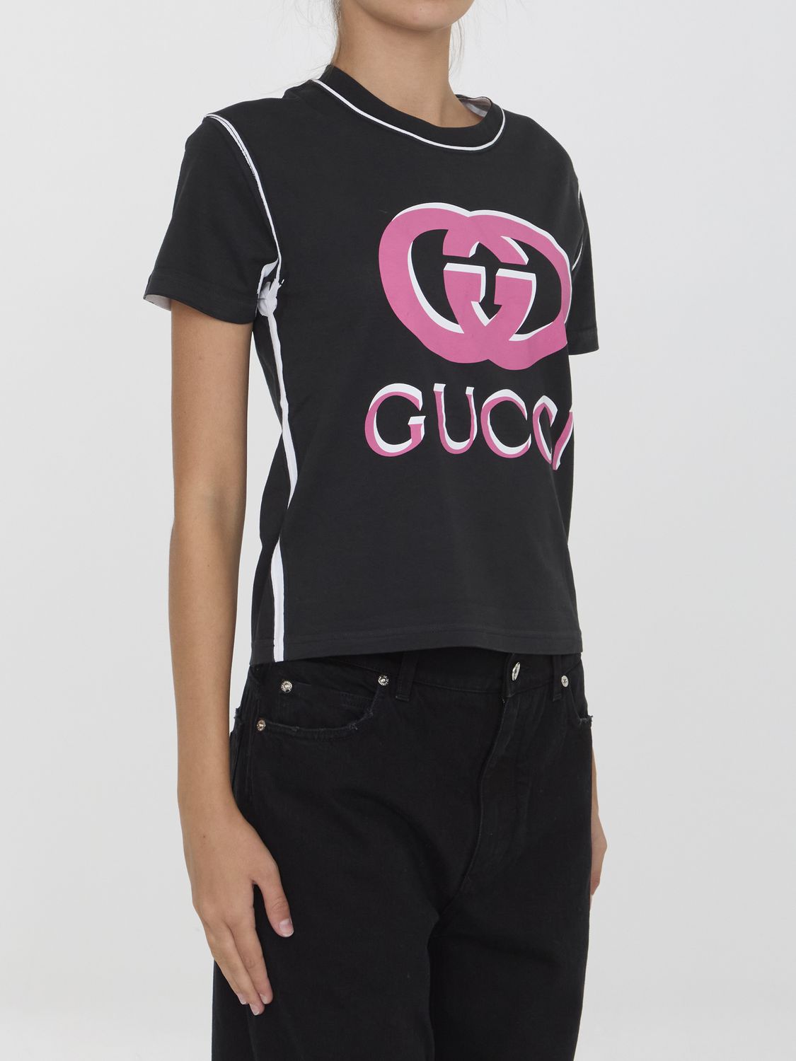 GUCCI Interlocking G Print Tight Fit T-Shirt - FW24