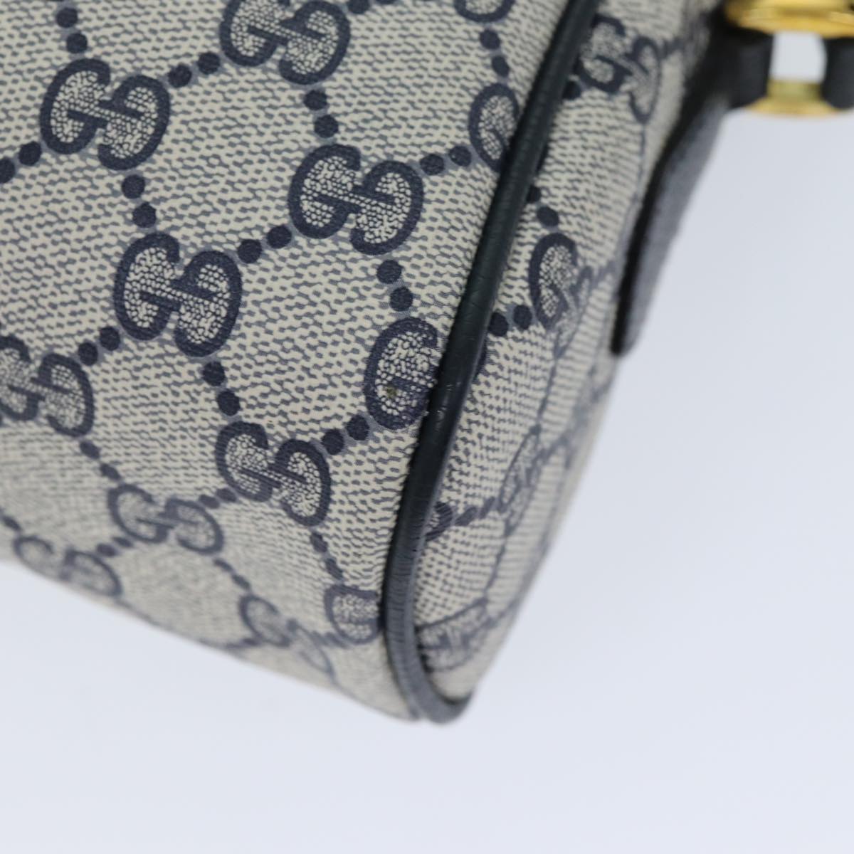 GUCCI GG Supreme Sherry Line Shoulder Bag PVC Navy Red 32 02 005 78758
