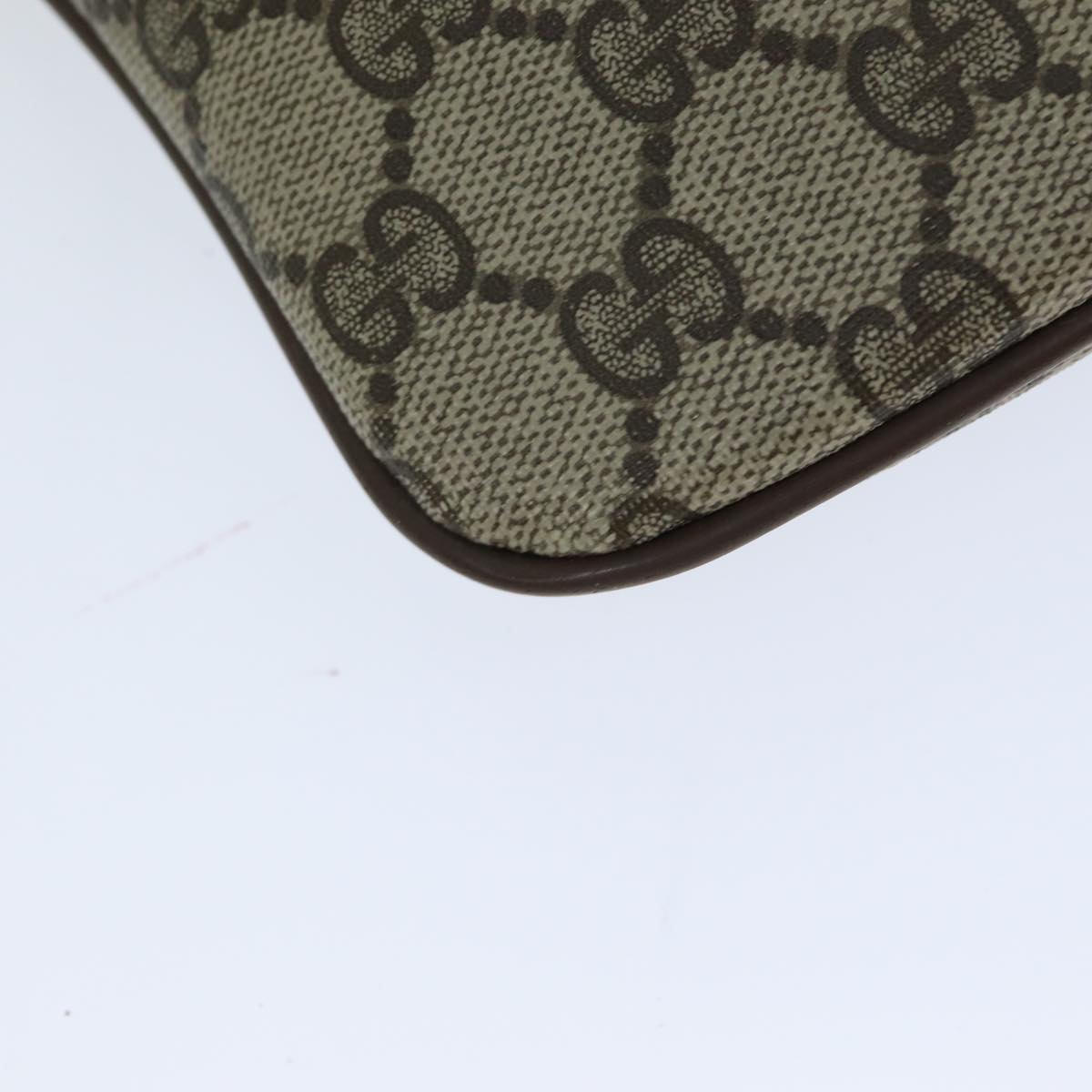 GUCCI Web Sherry Line GG Supreme Shoulder Bag PVC Beige 904 02 047 78759