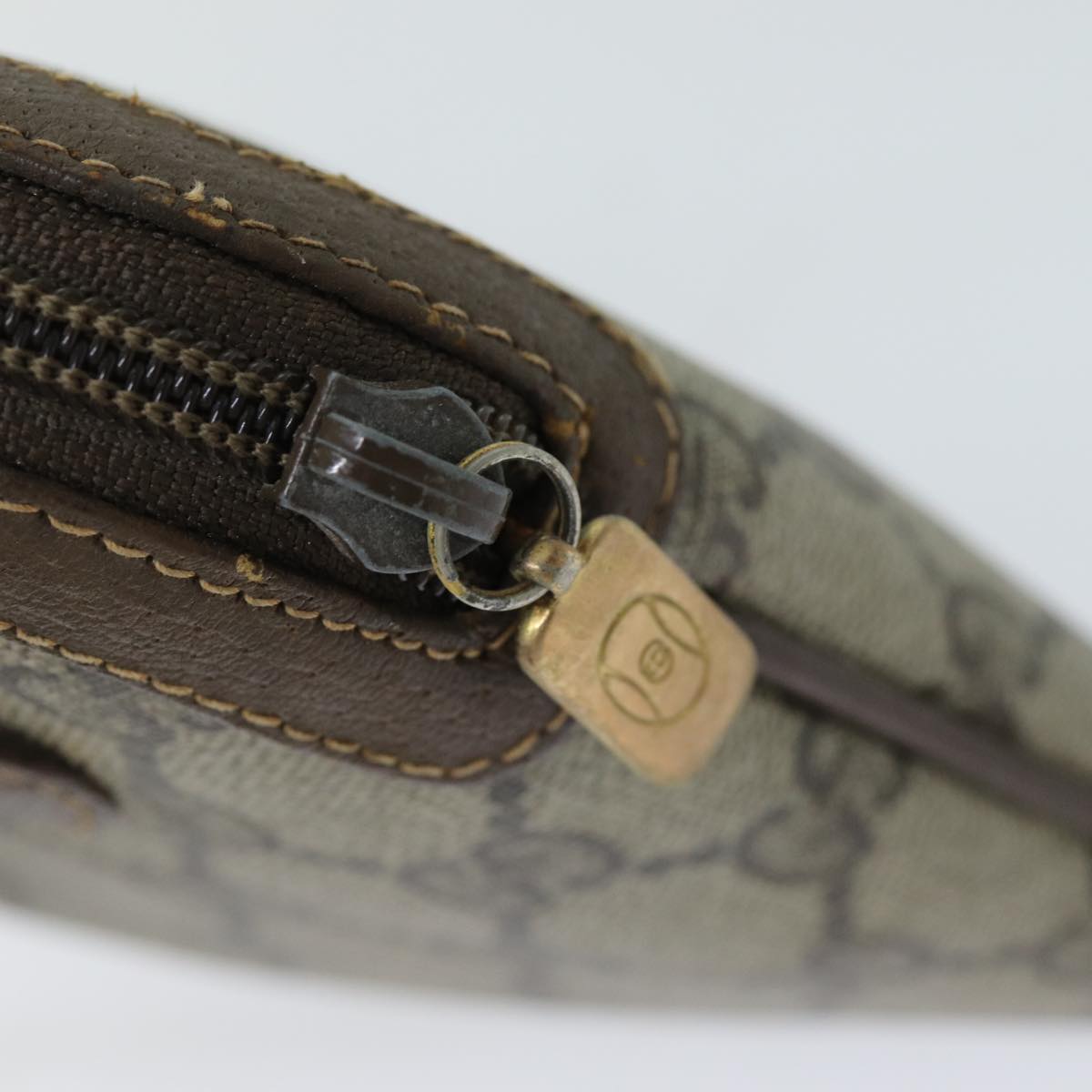 GUCCI Web Sherry Line GG Supreme Shoulder Bag PVC Beige 904 02 047 78759