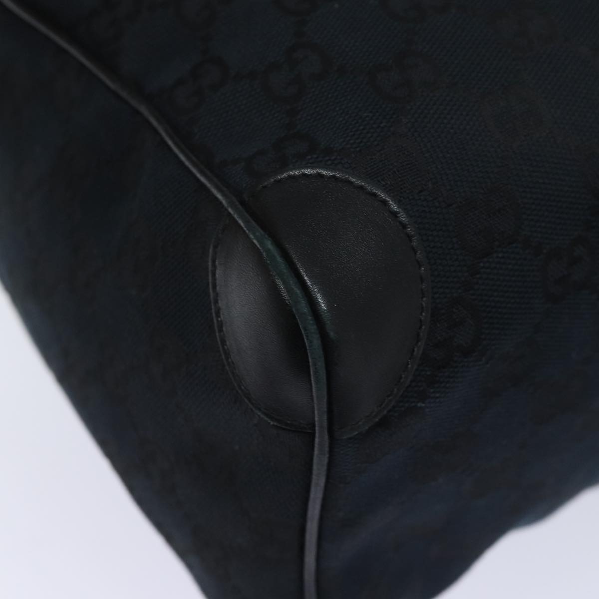 GUCCI GG Canvas Sherry Line Boston Bag Black White 000 0846 78778