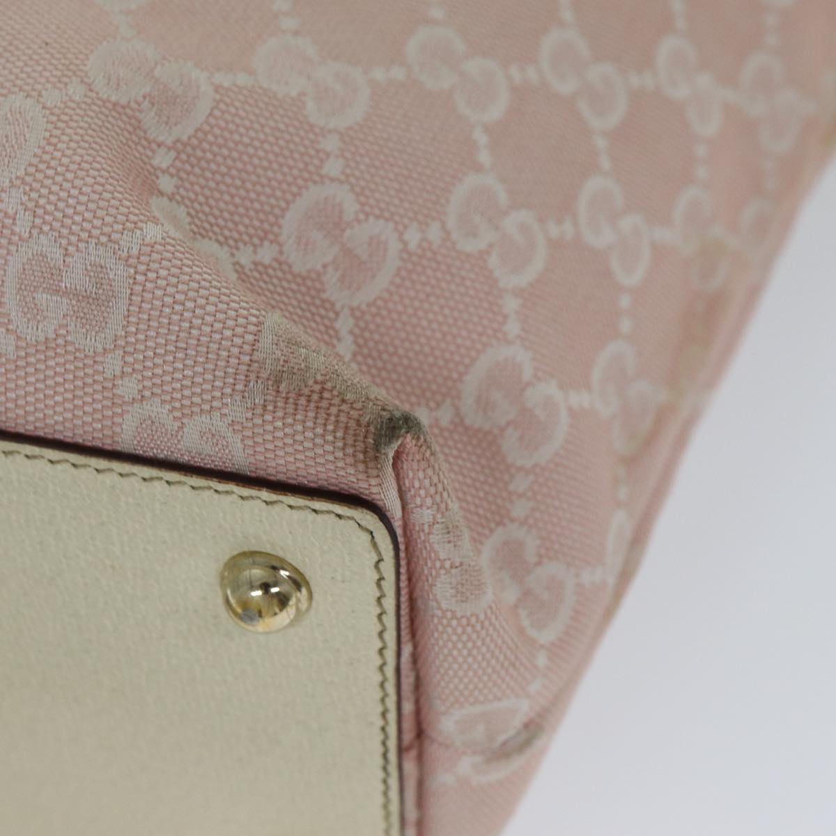 GUCCI GG Canvas Tote Bag Pink 120840 78782
