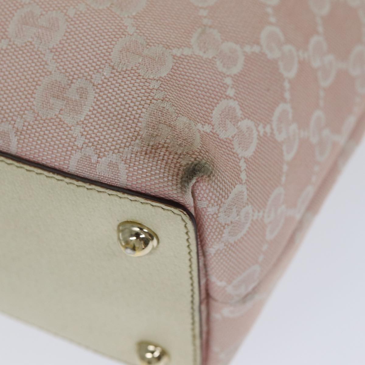 GUCCI GG Canvas Tote Bag Pink 120840 78782
