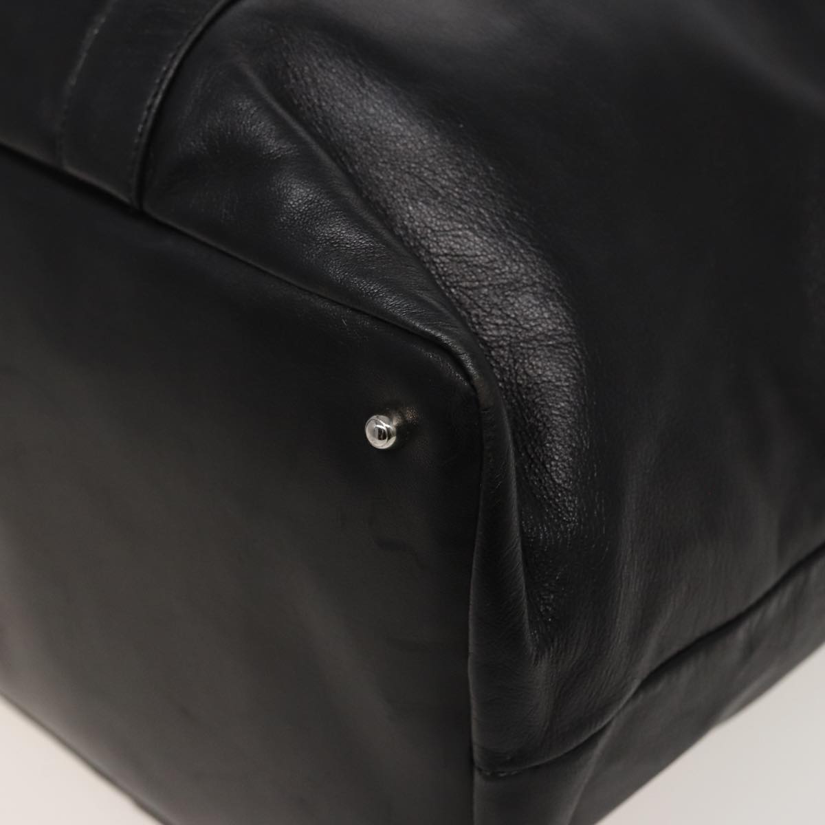 GUCCI Bamboo Hand Bag Leather Black 002 2058 0412 5 78791