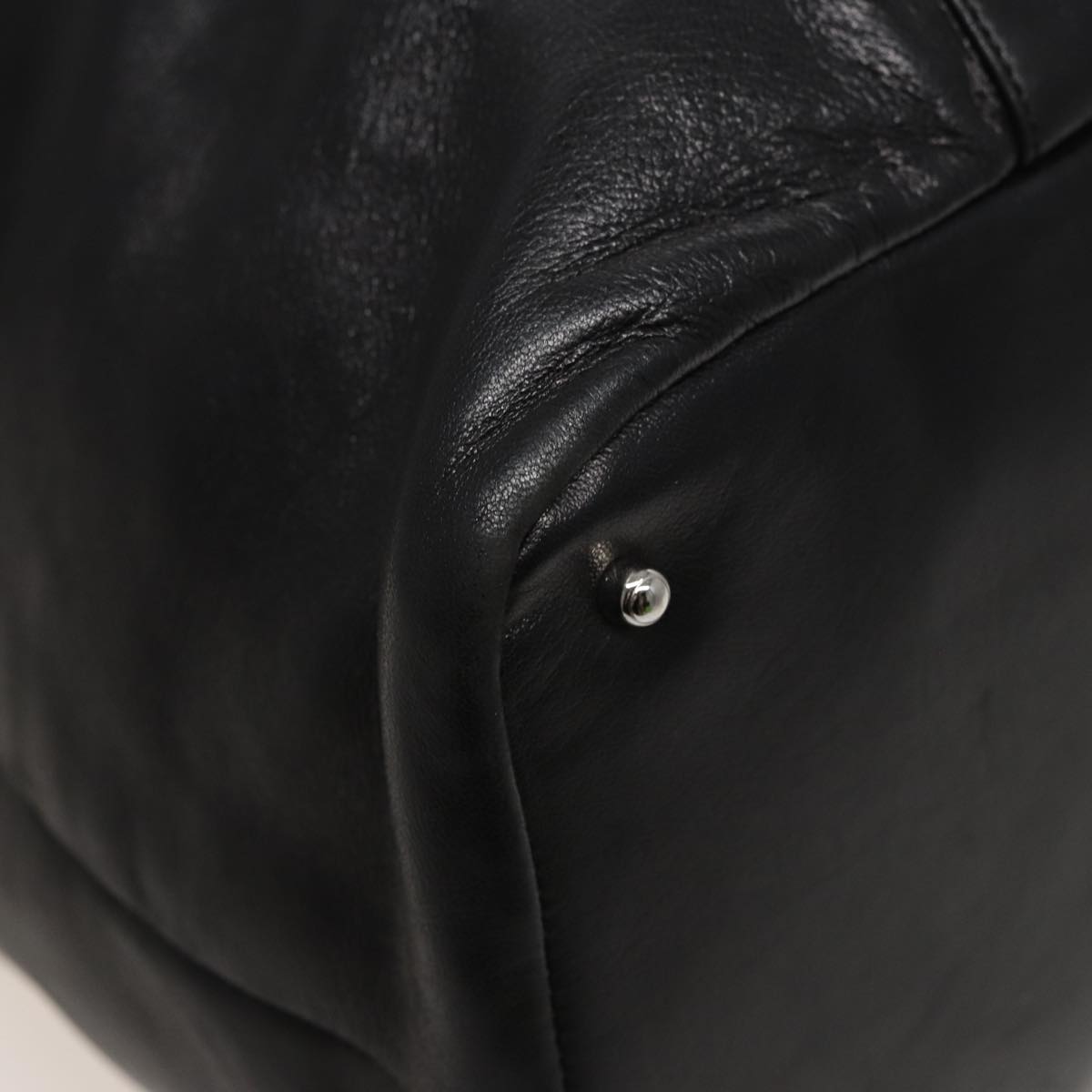 GUCCI Bamboo Hand Bag Leather Black 002 2058 0412 5 78791