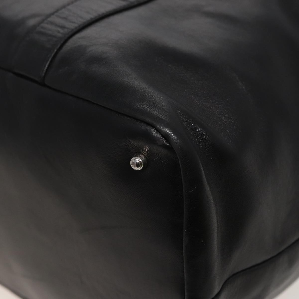 GUCCI Bamboo Hand Bag Leather Black 002 2058 0412 5 78791