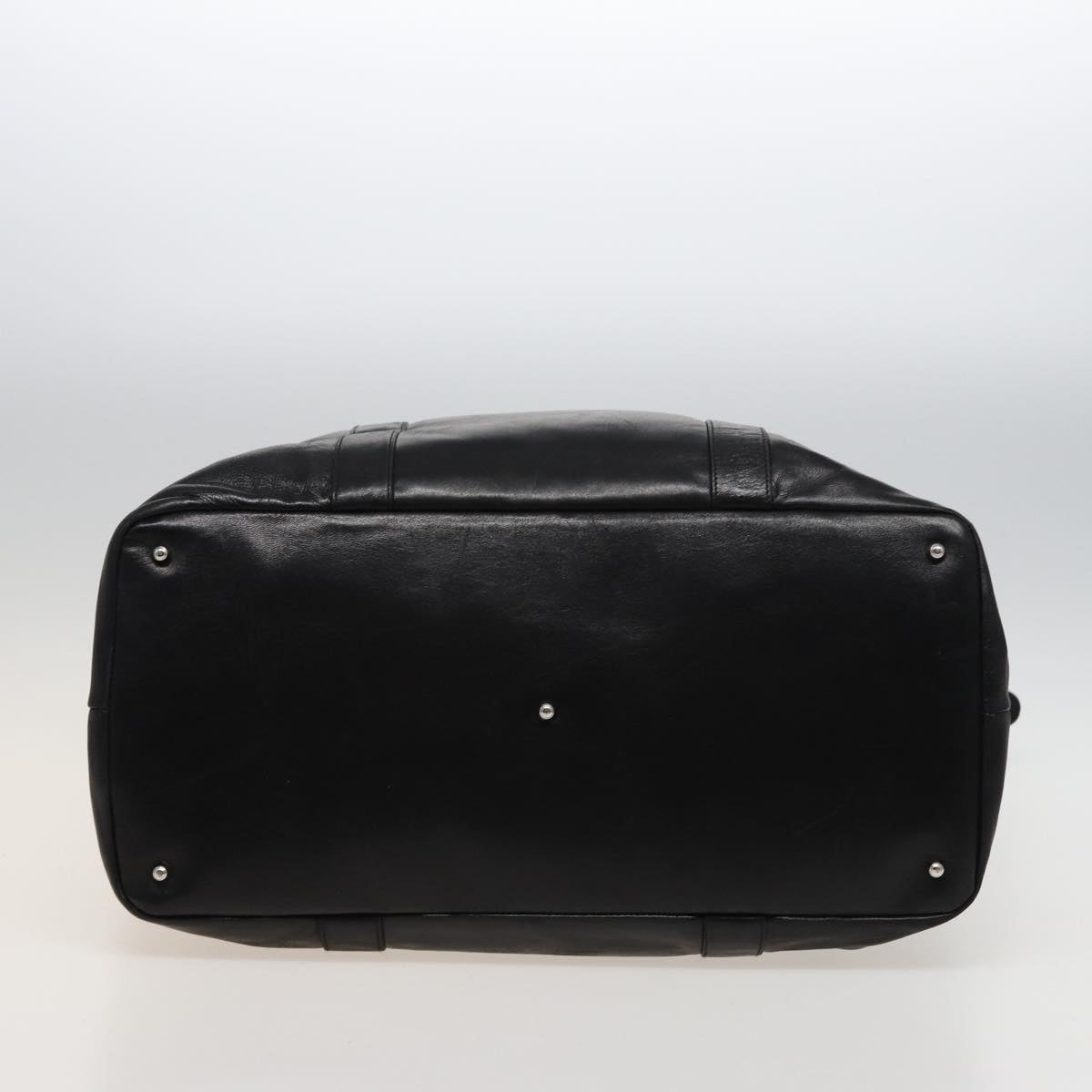 GUCCI Bamboo Hand Bag Leather Black 002 2058 0412 5 78791