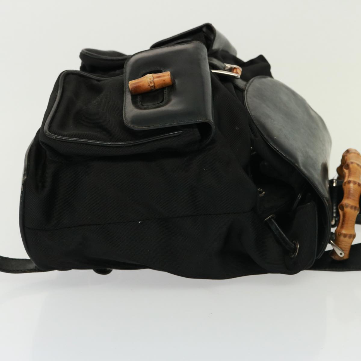 GUCCI Bamboo Backpack Nylon Black 003 2058 0016 5 78797