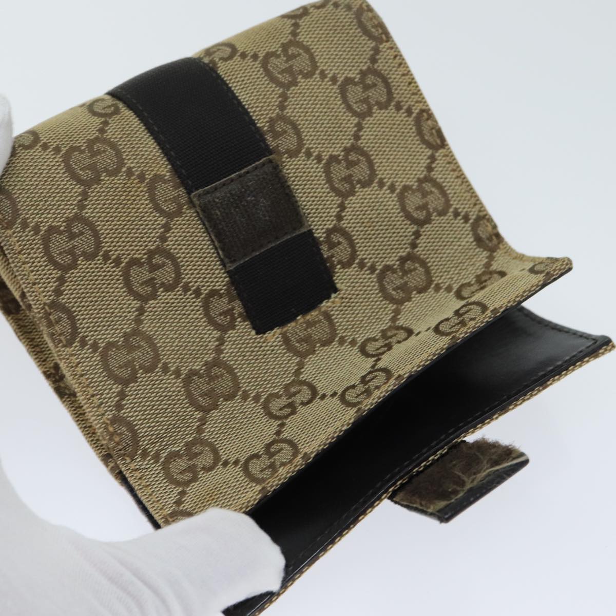 GUCCI GG Canvas Pouch Beige 78836
