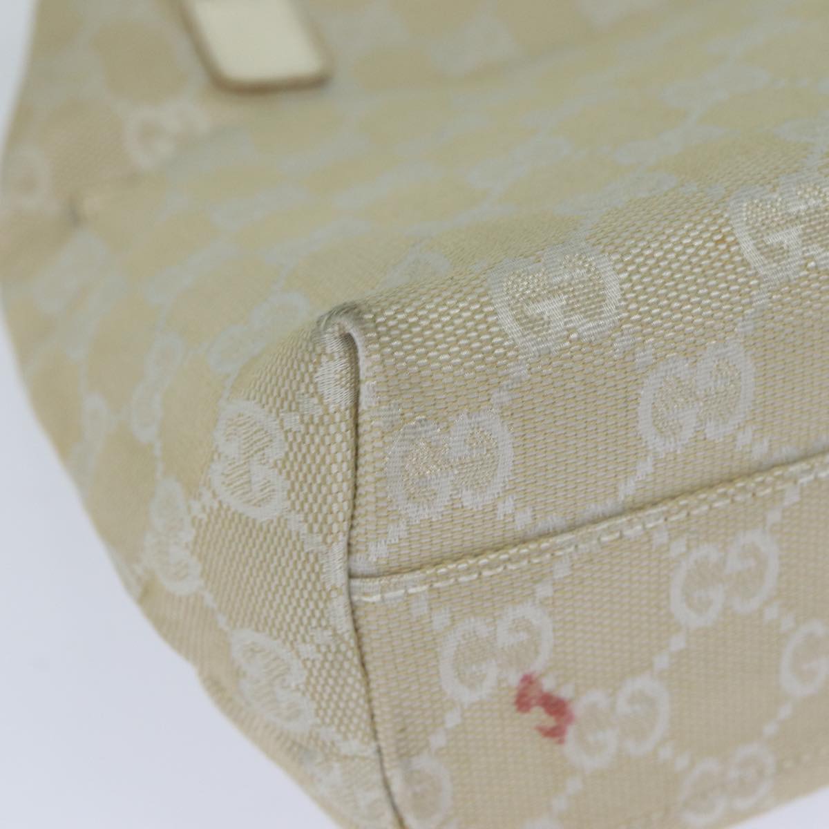 GUCCI GG Canvas Shoulder Bag White 002 1075 78892