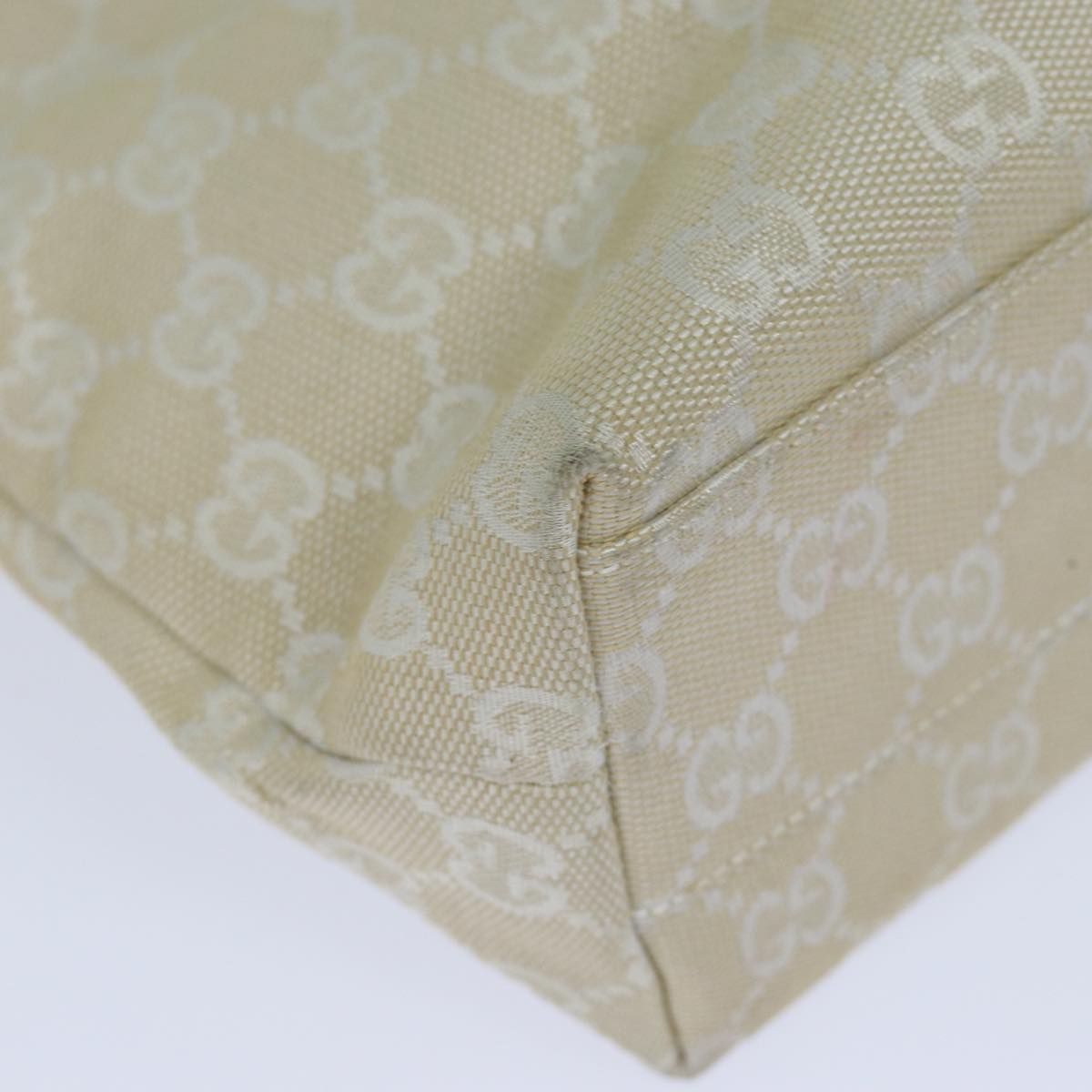 GUCCI GG Canvas Shoulder Bag White 002 1075 78892