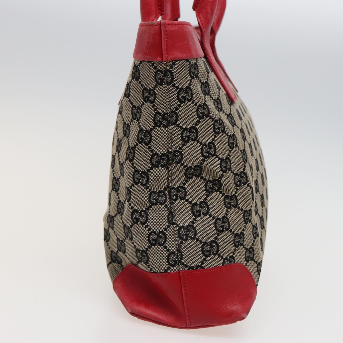 GUCCI GG Canvas Hand Bag Beige Red 002 1119 78907