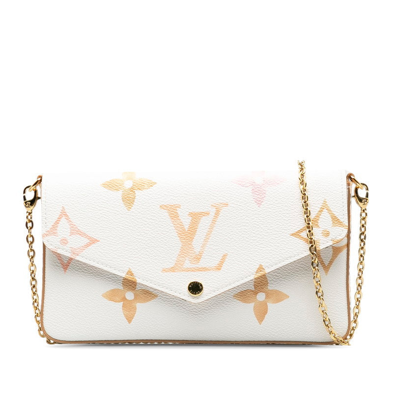 LOUIS VUITTON Louis Vuitton Monogram Linen M82520 Shoulder Bag PVC/Leather White Lady Linen