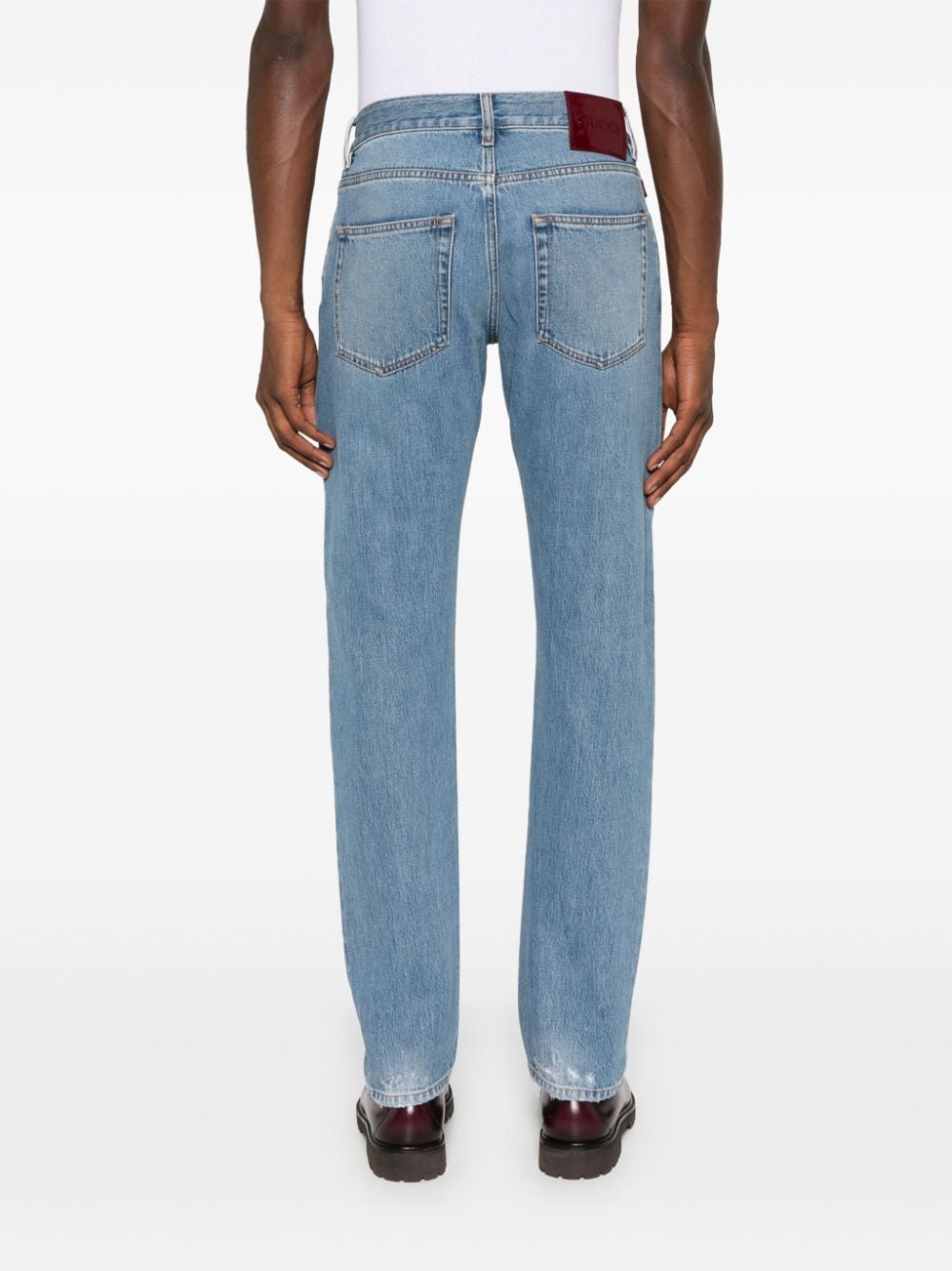 GUCCI Web Detail Denim Jeans - Men's FW24 Collection