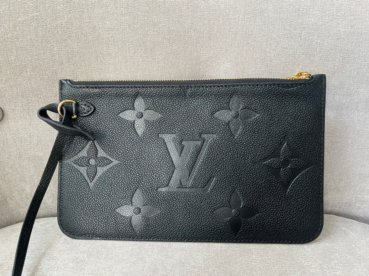Louis Vuitton Pouch (from Neverfull) Black Empreinte