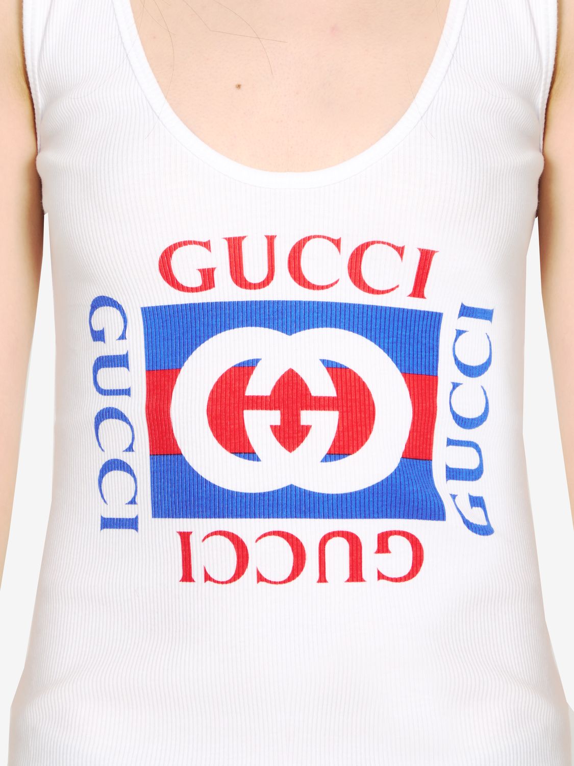 GUCCI Women's Regular Fit Tank Top with Interlocking G Print