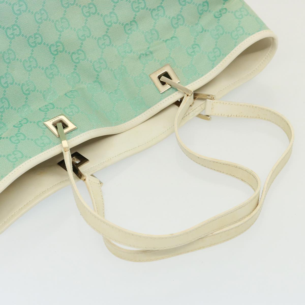 GUCCI GG Canvas Shoulder Bag Light Blue 002 1098 79099