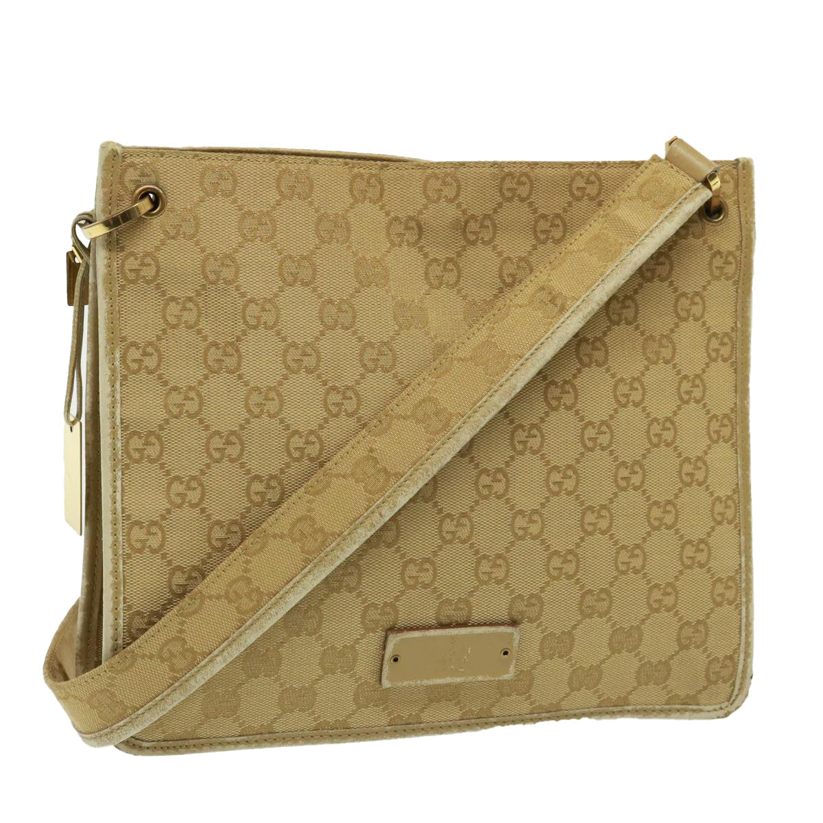 GUCCI GG Canvas Shoulder Bag Beige 91762 79100