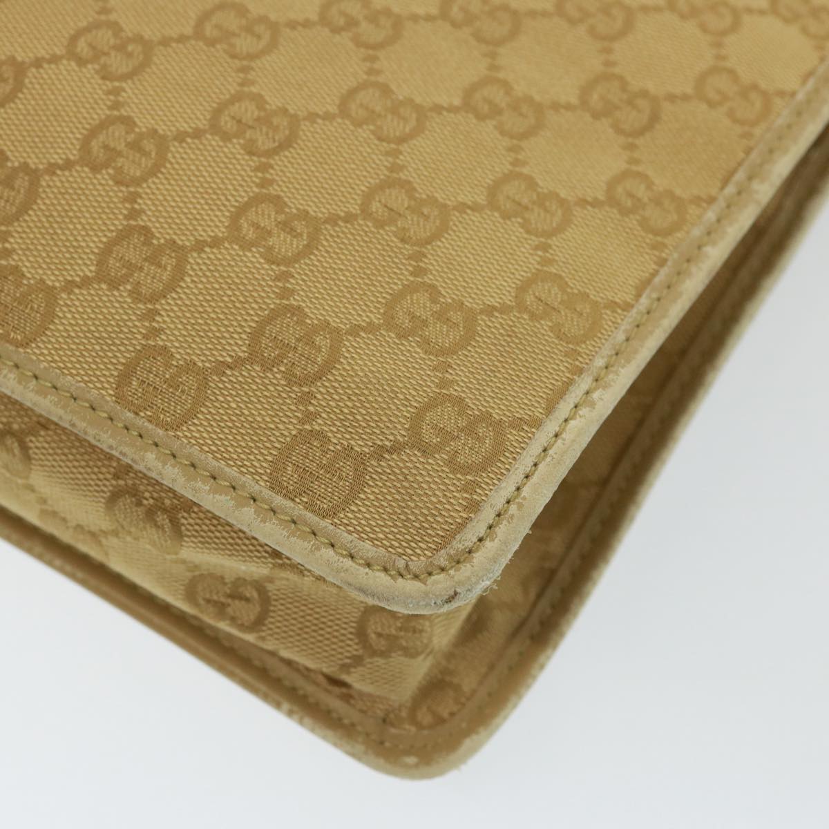 GUCCI GG Canvas Shoulder Bag Beige 91762 79100