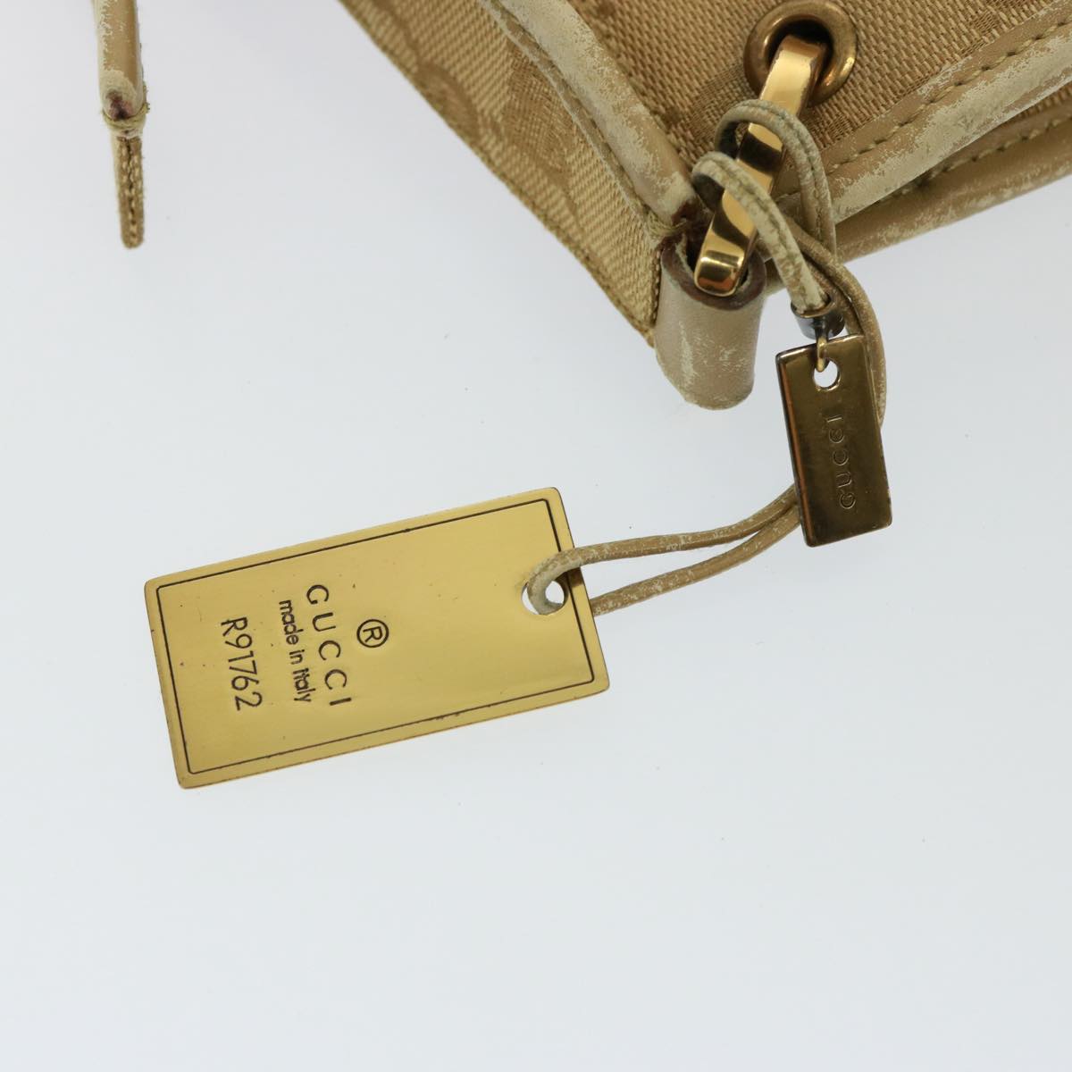 GUCCI GG Canvas Shoulder Bag Beige 91762 79100