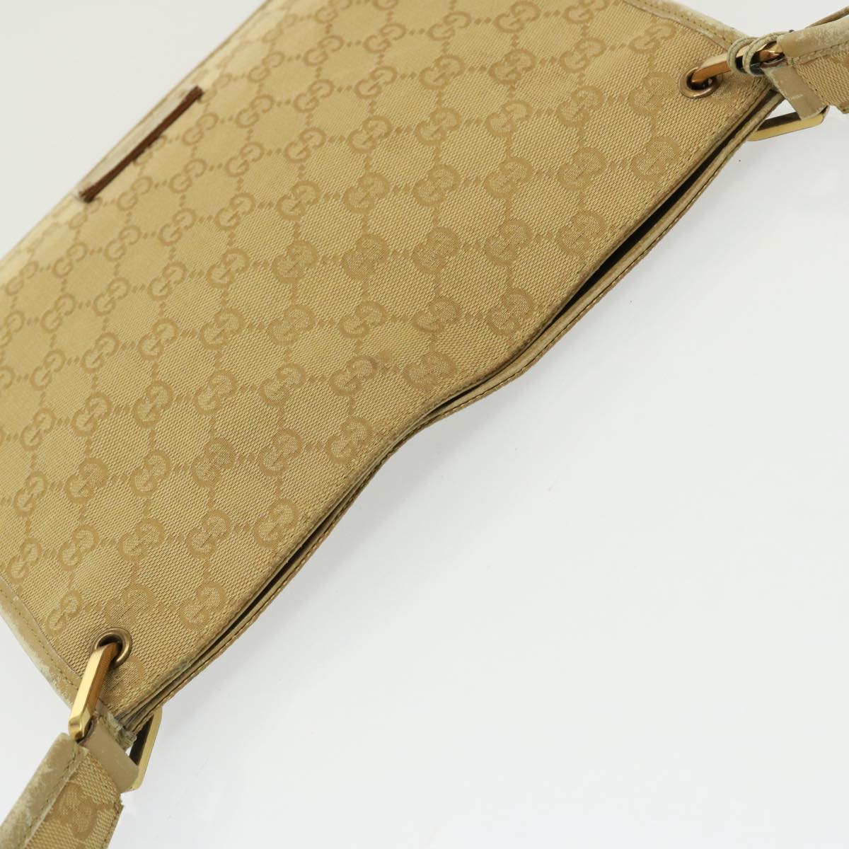 GUCCI GG Canvas Shoulder Bag Beige 91762 79100