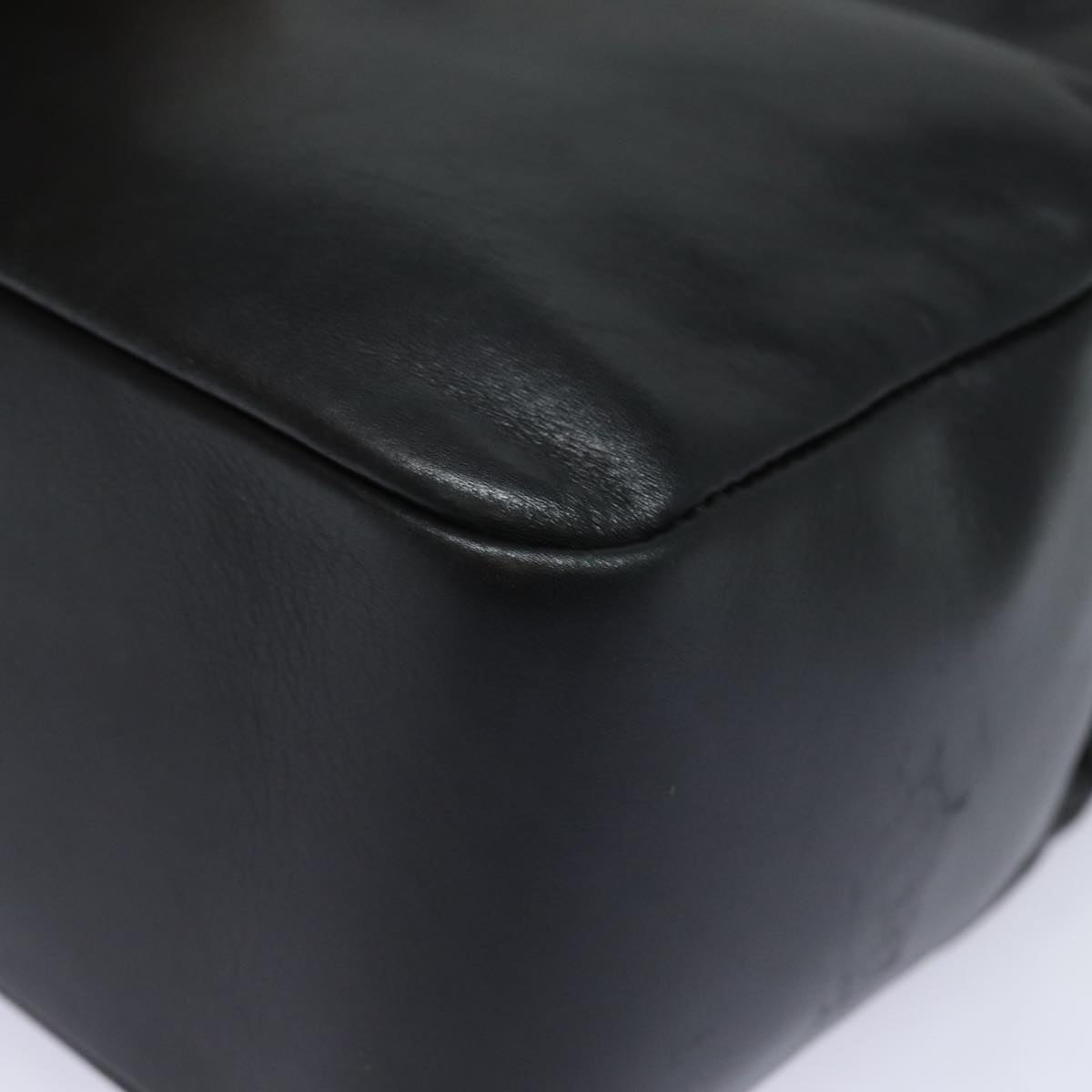 GUCCI Bamboo Hand Bag Leather Black 79132