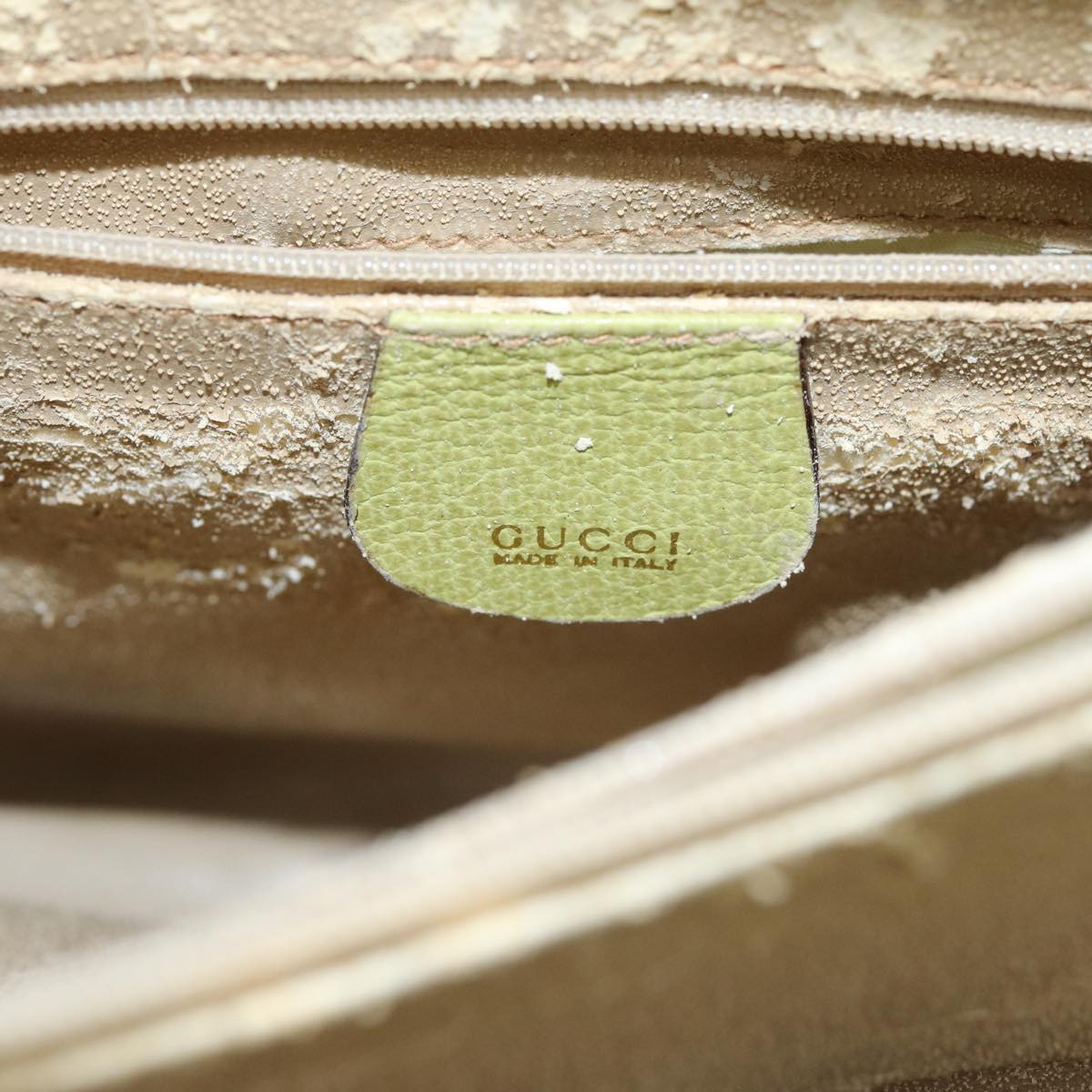 GUCCI Bamboo Hand Bag Suede Green 002 123 0260 79157