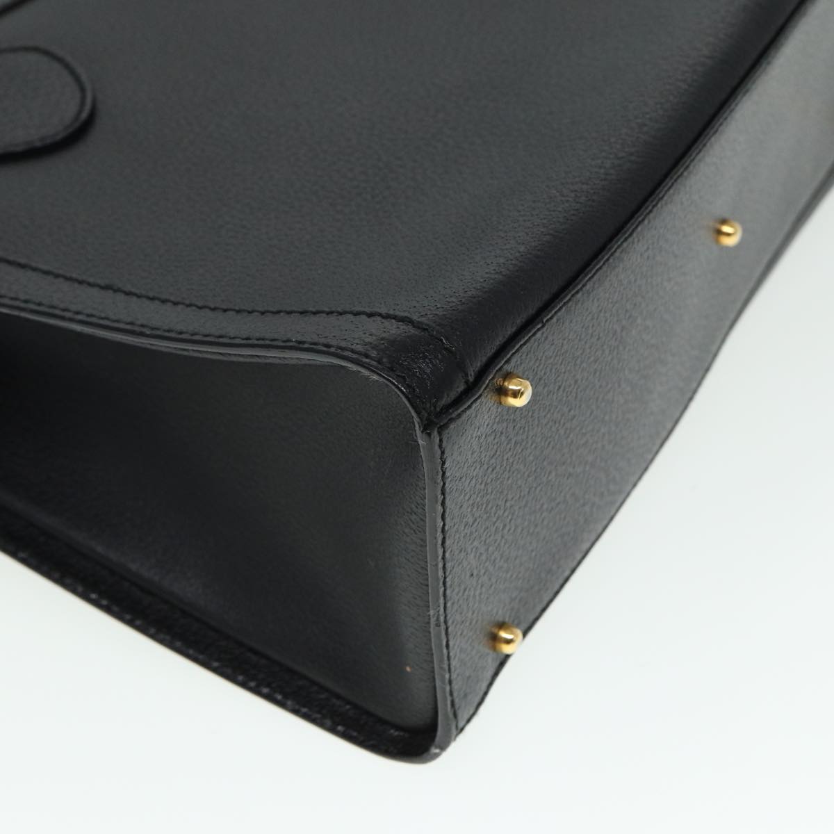 GUCCI Bamboo Hand Bag Leather Black 002 123 0260 79158