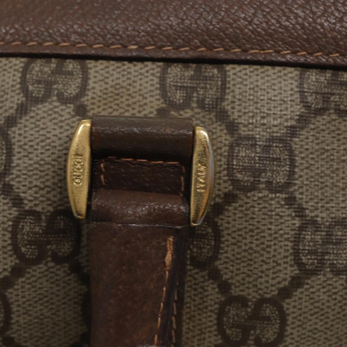 GUCCI GG Supreme Web Sherry Line Boston Bag PVC Beige Red 40 02 007 79159