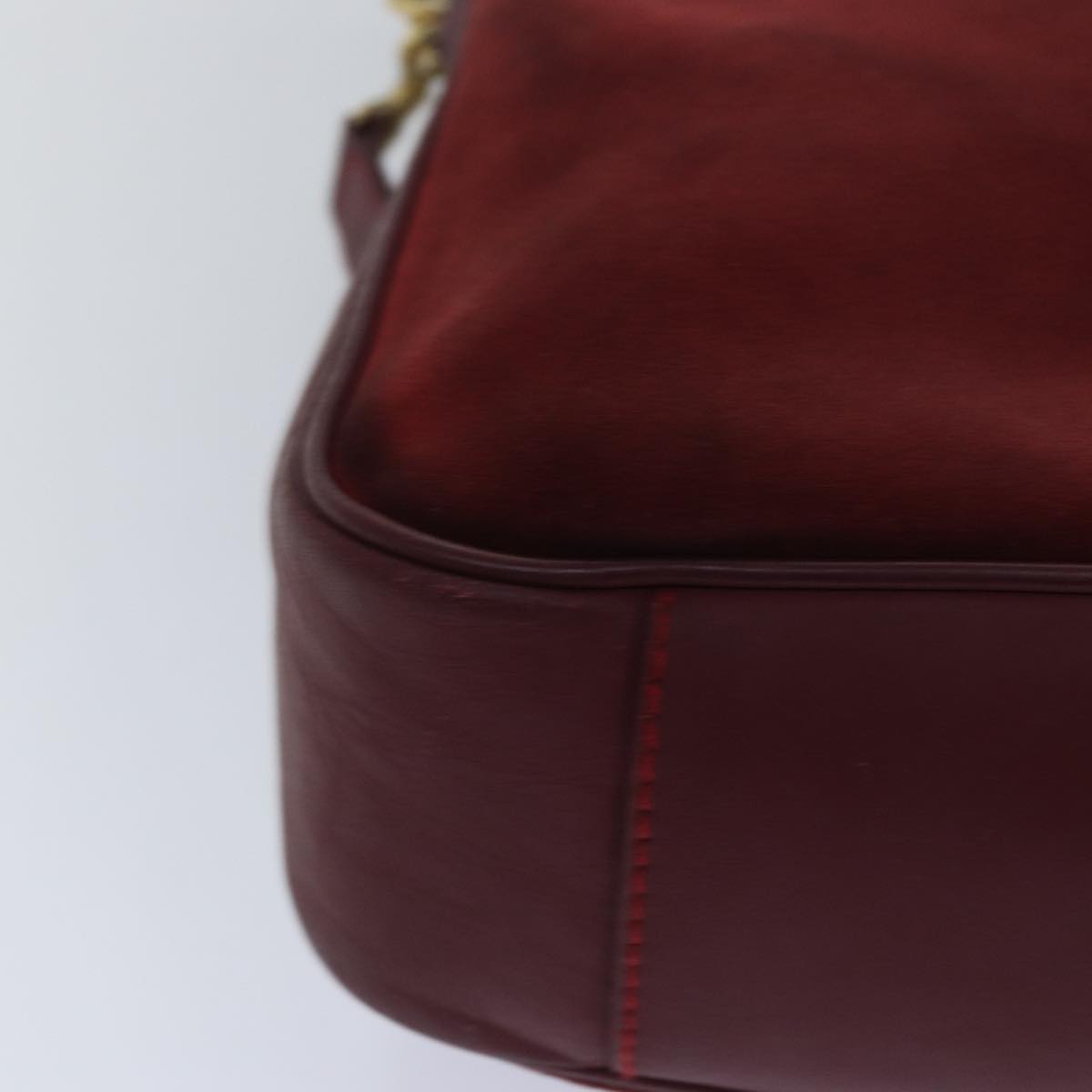 GUCCI Bamboo Hand Bag Suede 2way Red 001 1638 79161