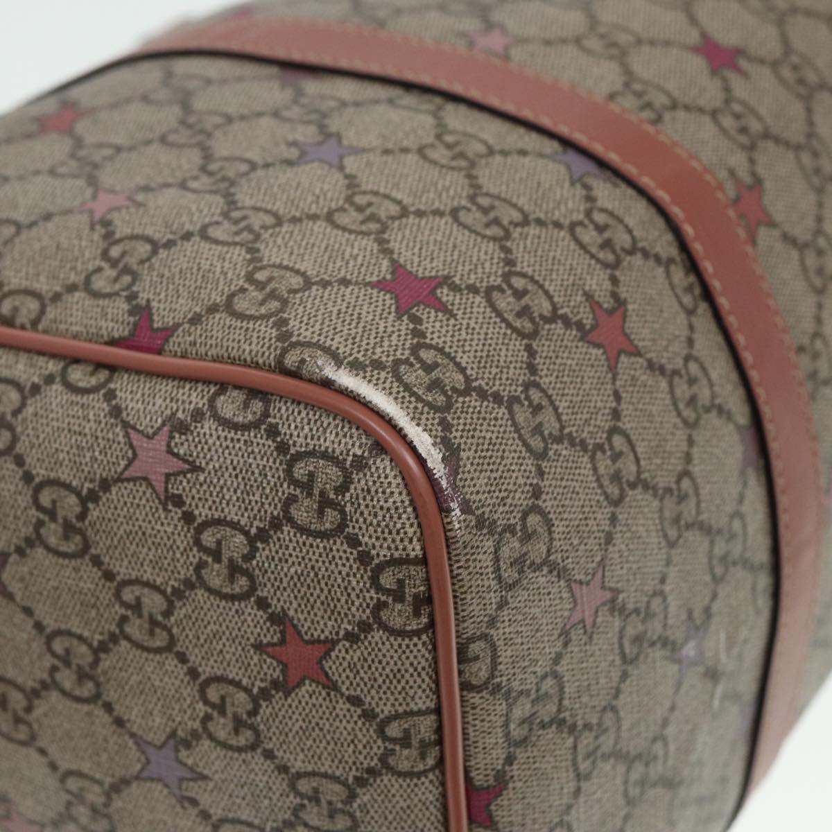 GUCCI GG Supreme Hand Bag PVC Beige 193603 79167