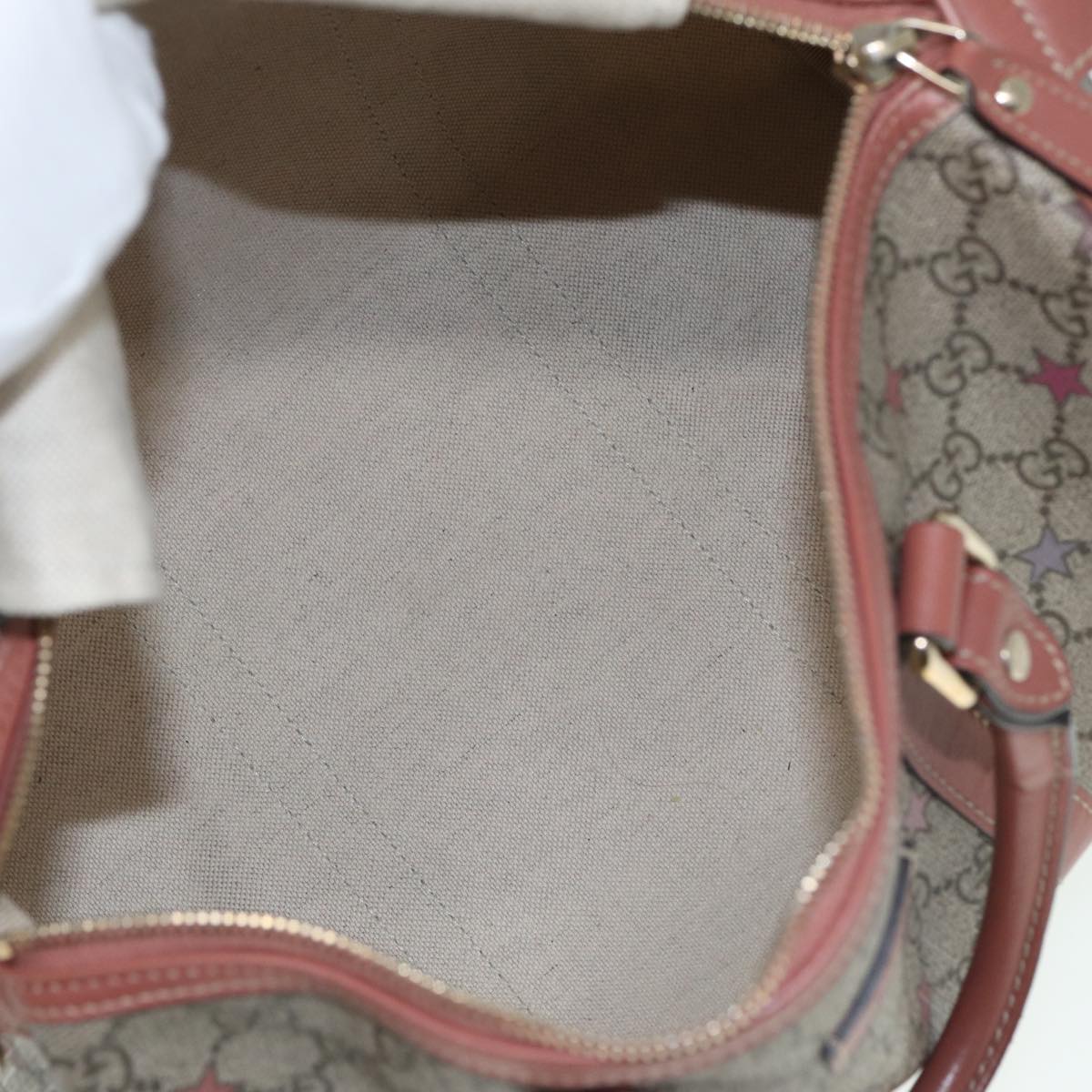 GUCCI GG Supreme Hand Bag PVC Beige 193603 79167