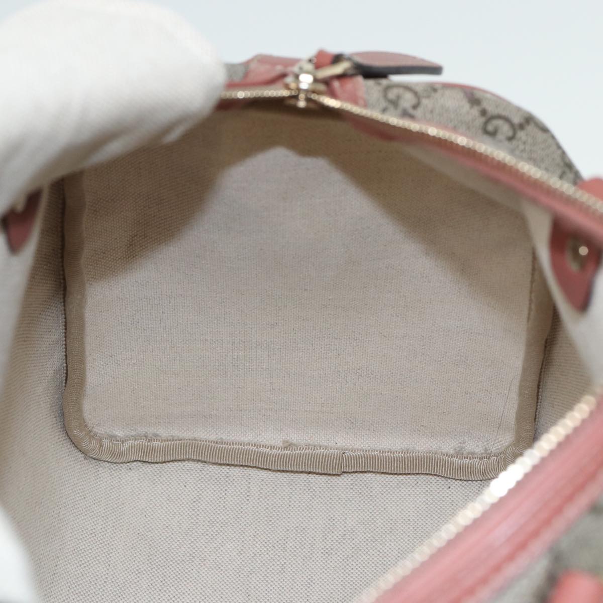 GUCCI GG Supreme Hand Bag PVC Beige 193603 79167