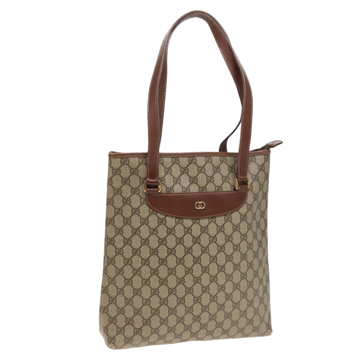 GUCCI GG Supreme Tote Bag PVC Leather Beige 002 123 6130 4021 79172