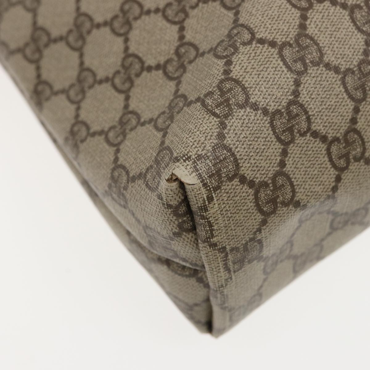 GUCCI GG Supreme Tote Bag PVC Leather Beige 002 123 6130 4021 79172