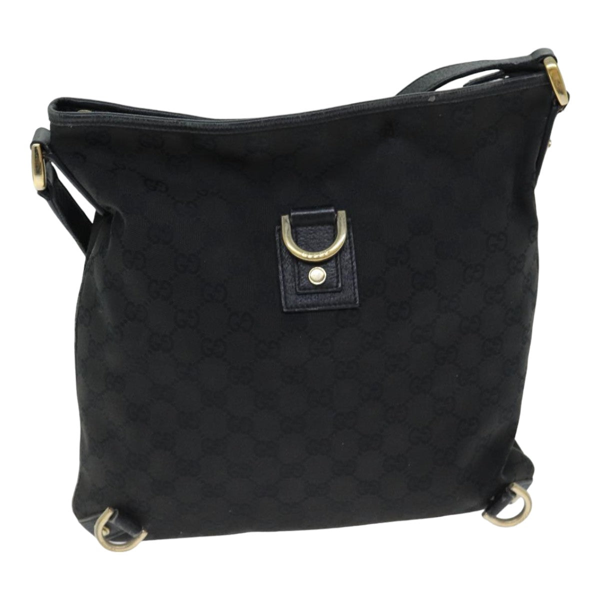 GUCCI GG Canvas Shoulder Bag Black 131326 79173
