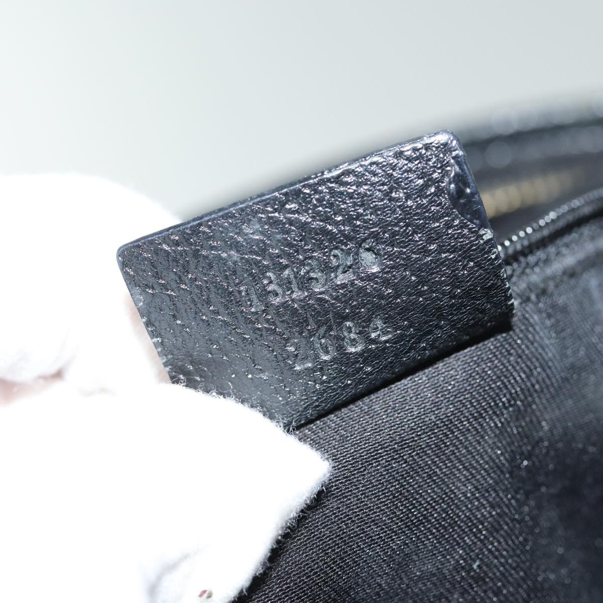 GUCCI GG Canvas Shoulder Bag Black 131326 79173