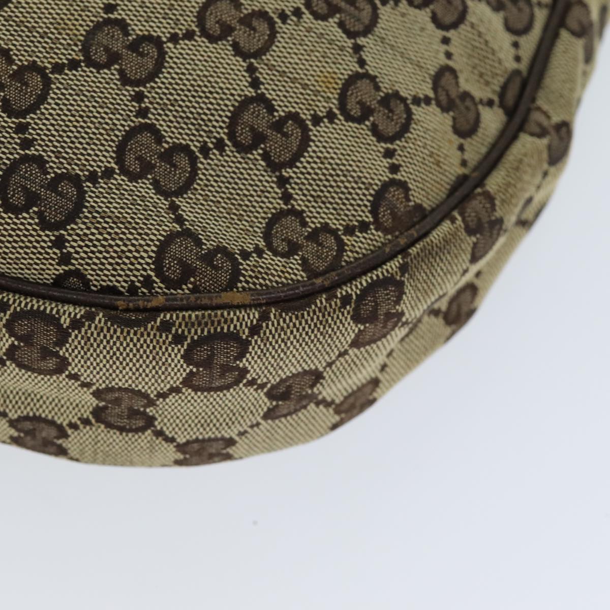 GUCCI GG Canvas Shoulder Bag Beige Brown 122790 79174