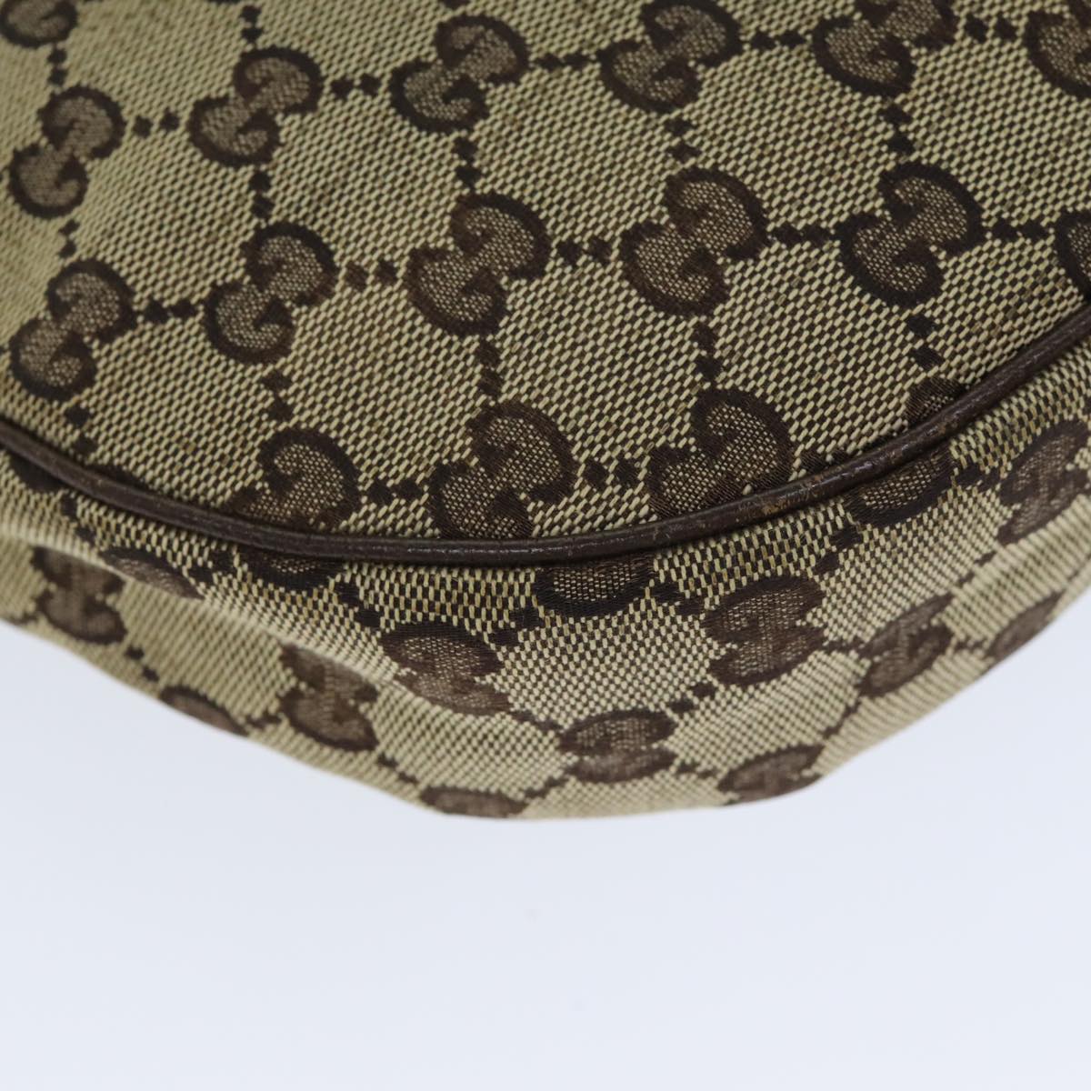 GUCCI GG Canvas Shoulder Bag Beige Brown 122790 79174