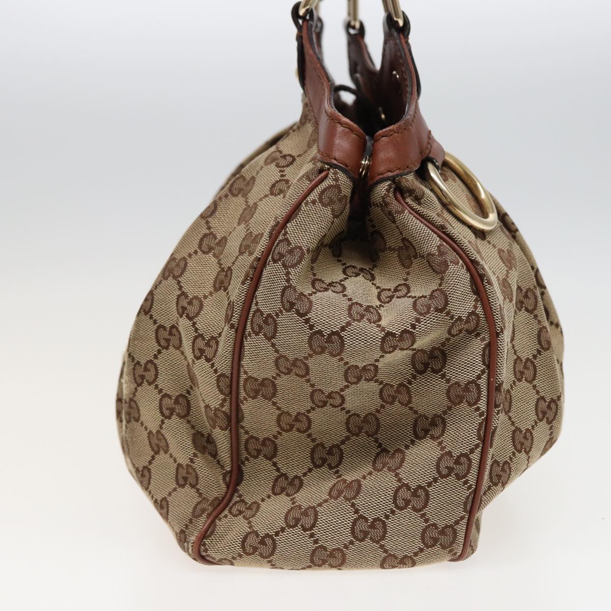 GUCCI GG Canvas Hand Bag Beige 211944 79175